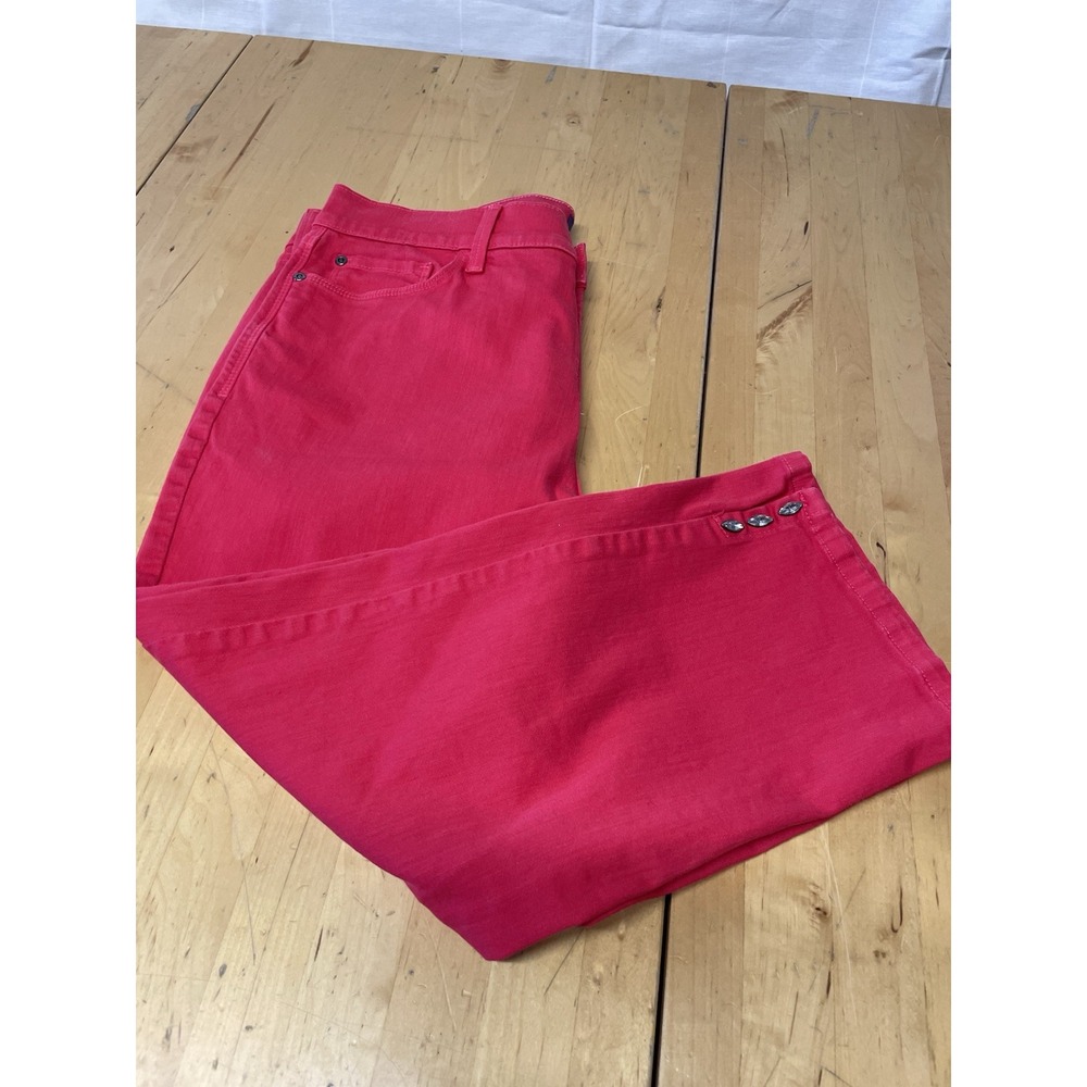 NYDJ Ariel Crop Dark Pink Cropped Denim Jeans 12
